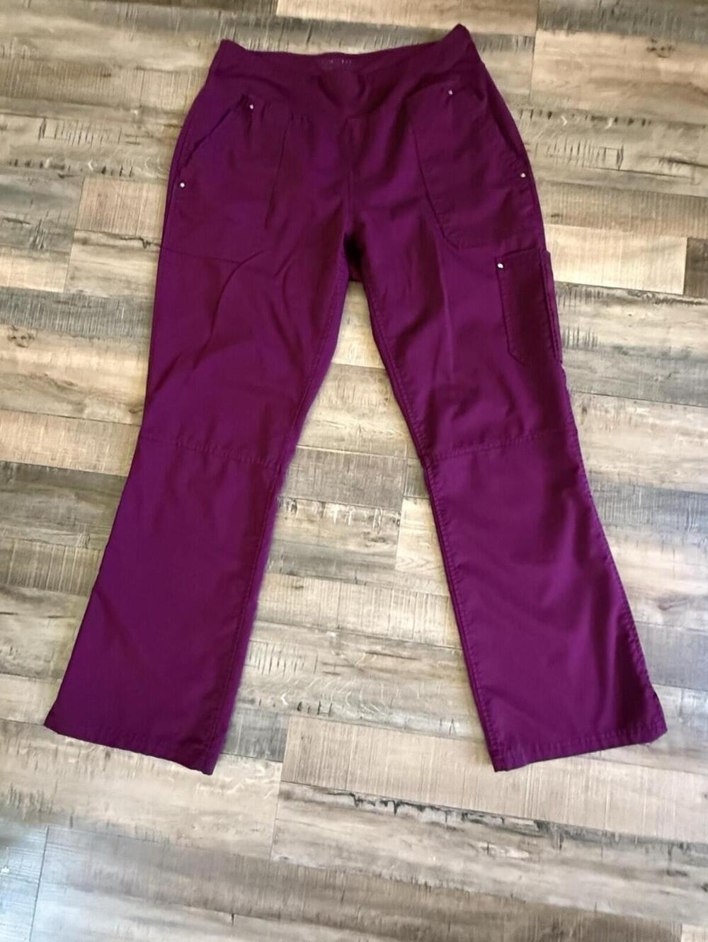 Healing Hands Women's Scrub Pants Purple Solid Size M Purple Label Tori